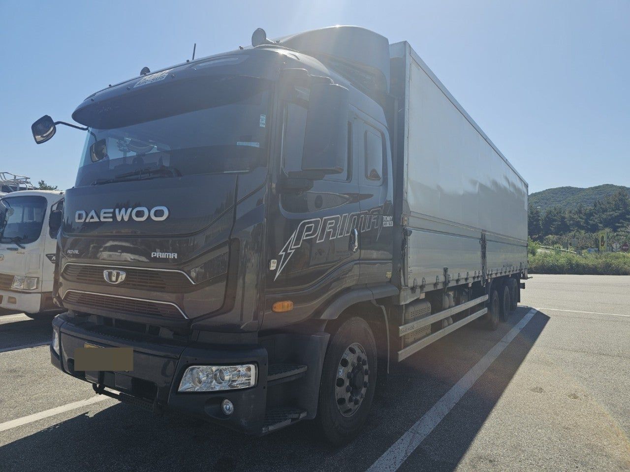 22년 대우 9.5톤 프리마 320 오토 고하중 후축 윙바디 10m20 중고트럭 윙바디