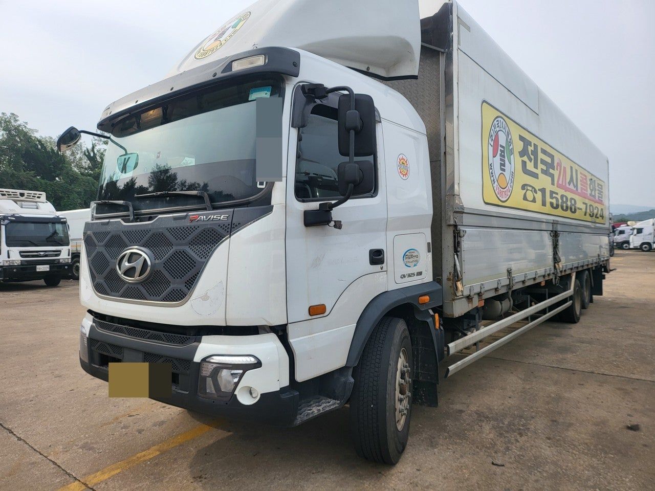 21년 현대 8.5톤 파비스 325 오토 고하중 후축 윙바디 10m20 중고트럭 윙바디